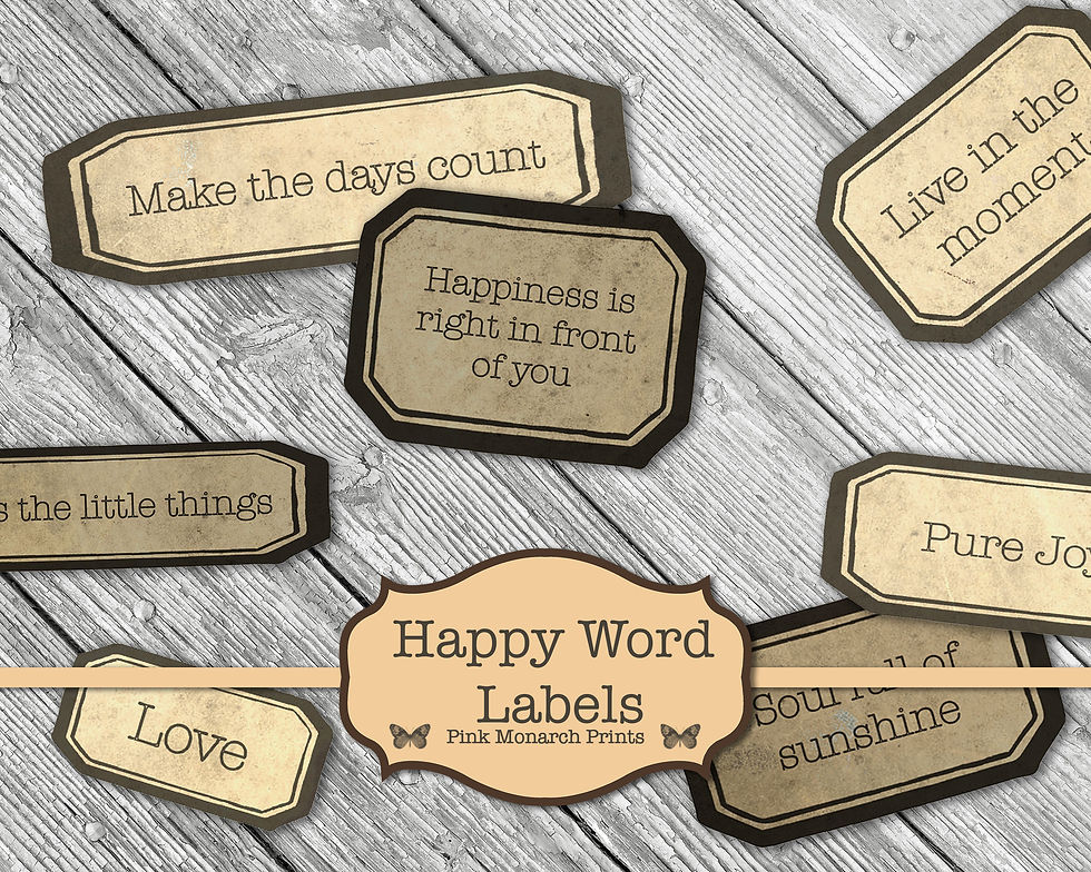 Thumbnail: Happy Word Labels
