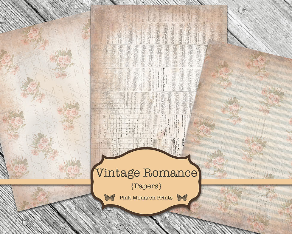Thumbnail: Vintage Romance Paper Set