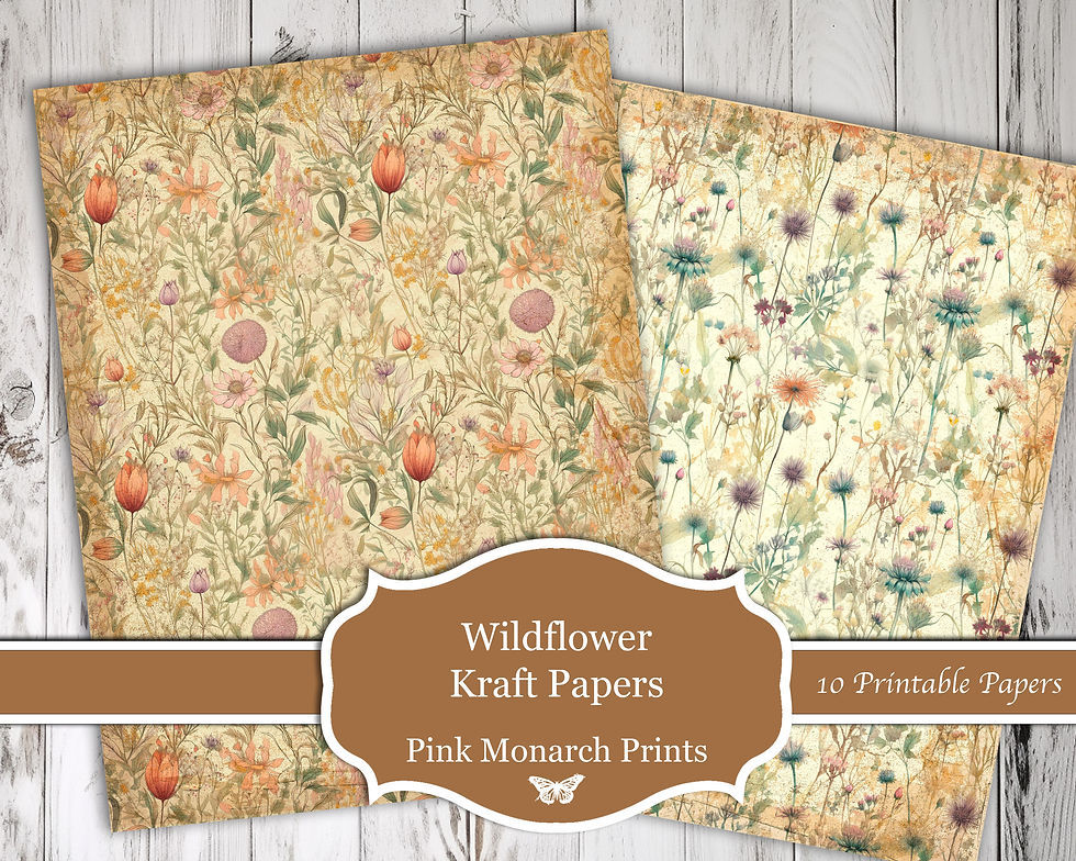 Thumbnail: Wildflower Kraft Paper Set
