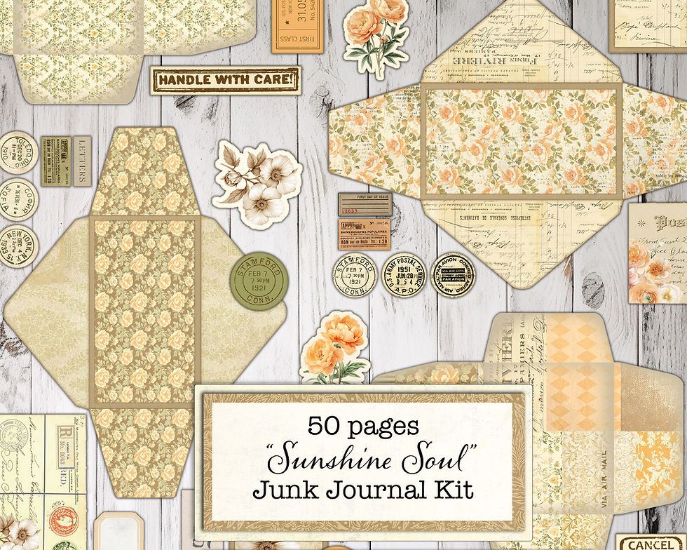 Thumbnail: February 2025 'Sunny Soul' Junk Journal Kit