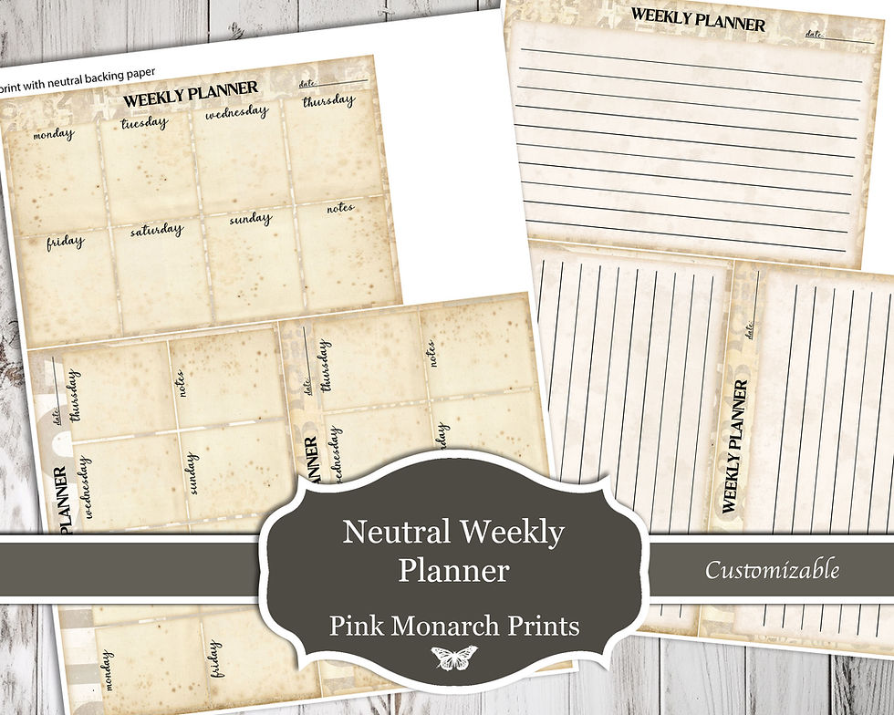 Thumbnail: Neutral Weekly Planner Kit