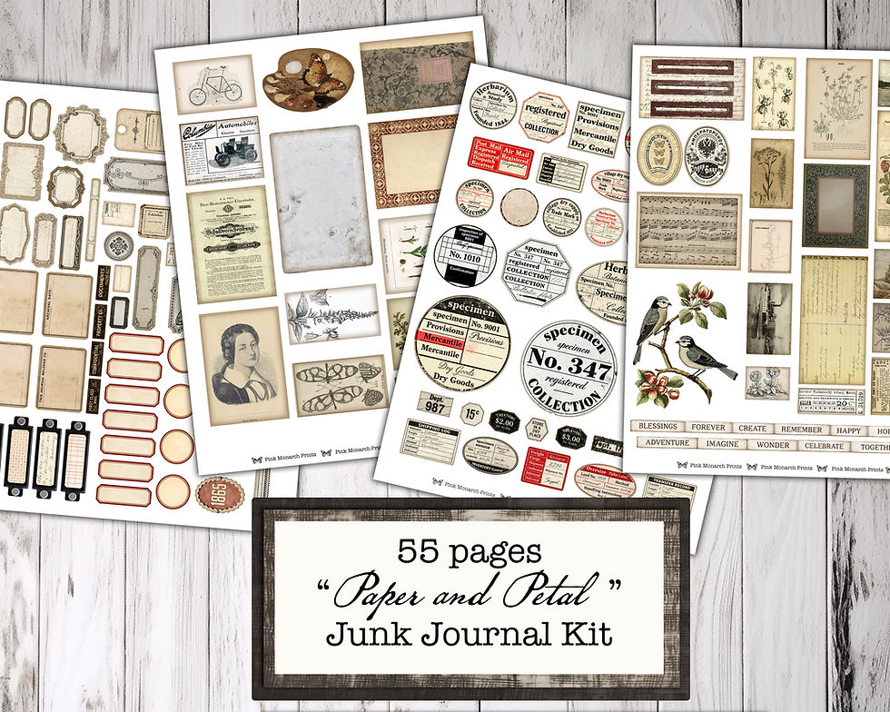 Thumbnail: July 2026 'Paper And Petal' Junk Journal Kit