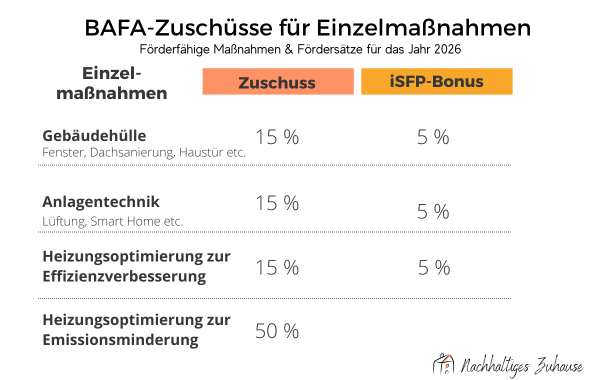 BAFA Förderung für Einzelmaßnahmen