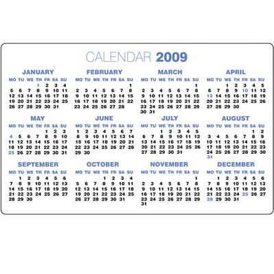 Calendar Date Cards
