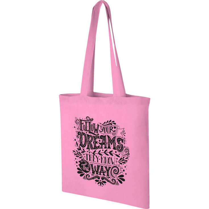 Cotton Tote Bag Pink