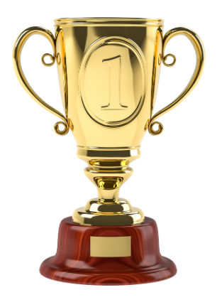 shiny gold trophy number 1
