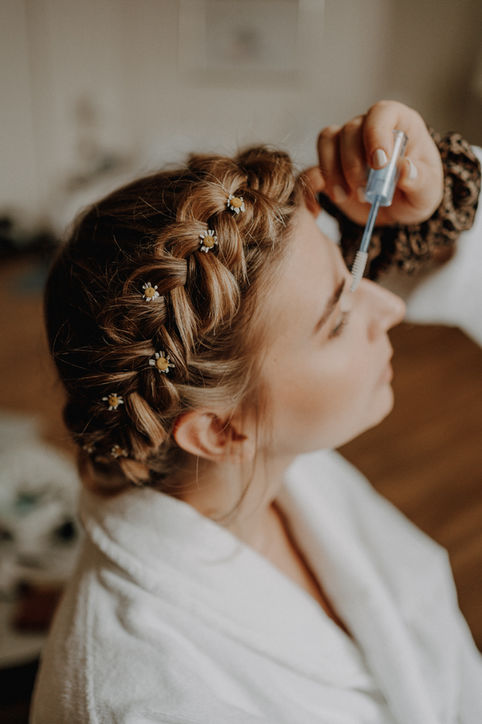 Makeup Hair Stylistin Getting Ready Hochzeitsfotografie