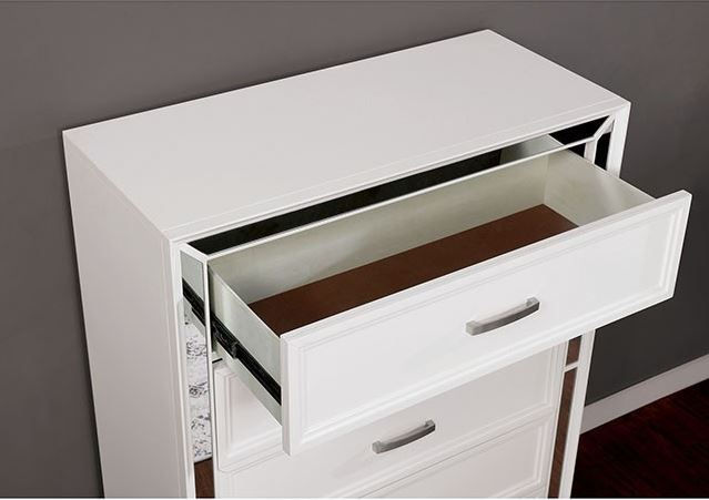 Thumbnail: LAMEGO - Wood / Mirror Trim / Foiliage Inlay on Headboard (Foundation Required)