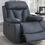Thumbnail: Power Recliner with USB Charger - Upholstery Breathable Leatherette