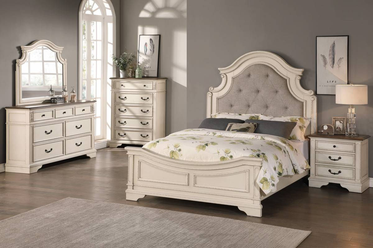 MASTER BED (Queen / CK / EK) - Padded Fabric Headboard (Spring Box Required)