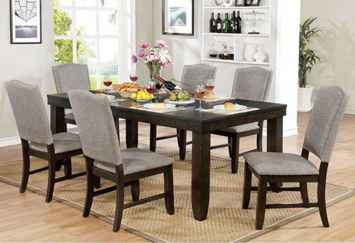 Thumbnail: TEAGAN - 18" Expandable Leaf / Bold Tapered Legs / Fabric / Solid Wood