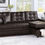 Thumbnail: SOFA BED (Faux Leather Sectional with Pull Out Bed and Storage)
