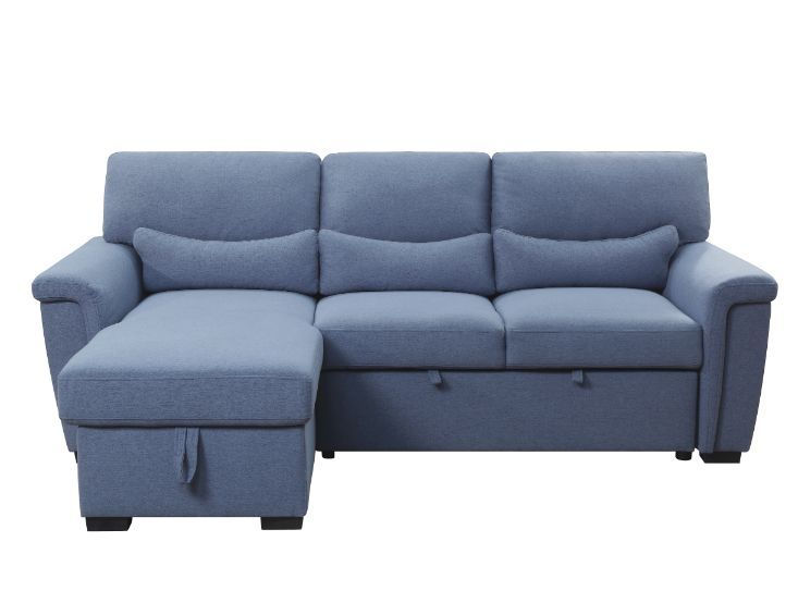 Thumbnail: ACME Reversible Storage Sleeper Sectional Sofa / Wood / Fabric / Foam