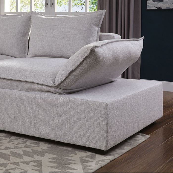 Thumbnail: ARLENE - Linen Like Fabric / Adjustable Arm Cushion (Ottoman Sold Separately)