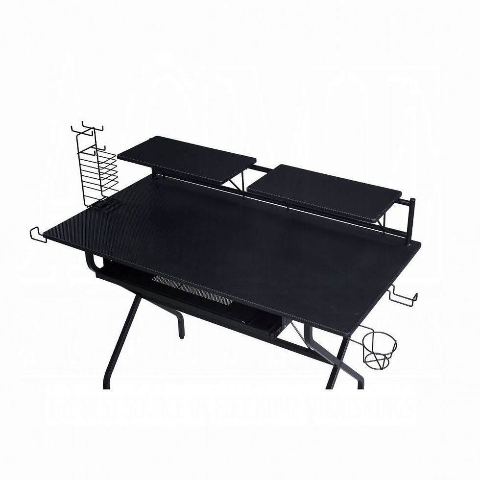 Thumbnail: HARTMAN - Black Computer Desk / Black Glass / Office Chair Sold Separately