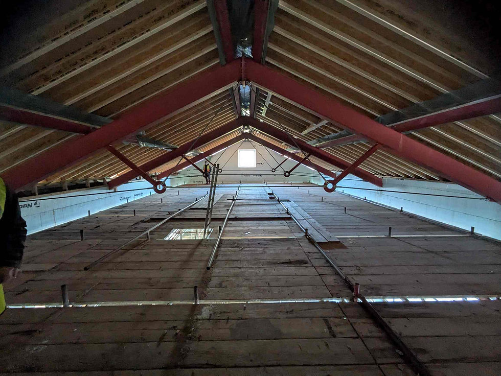 Finished internal roof structure