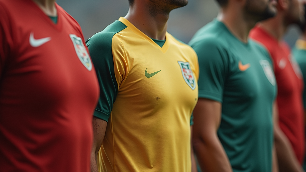Vista lateral de la camiseta de la selección española con textura y detalles técnicos