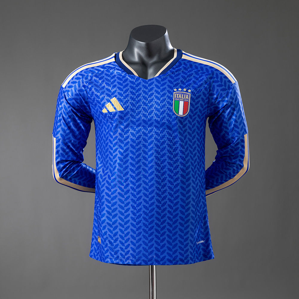Camisa italiana de manga comprida para a Copa do Mundo de 2026 (versão jogador)