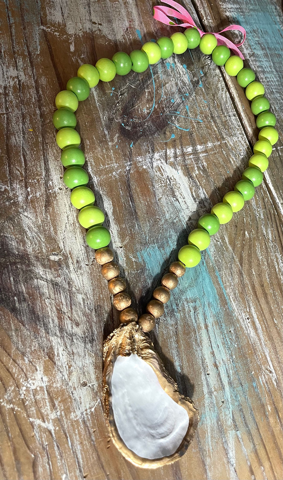 Thumbnail: Brittany’s St. Patty’s Oyster Shell Art Necklace 