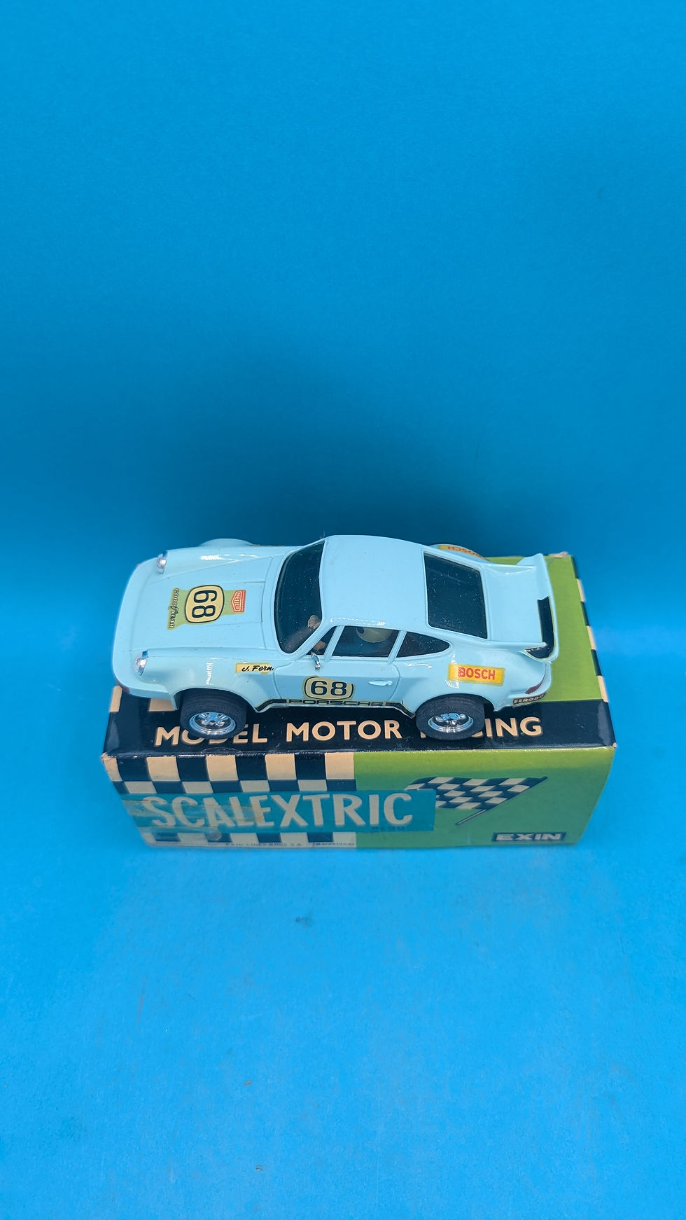 Thumbnail: Scalextric 4051 Porsche Carrera RS in Light Blue, New Old Spanish shop stock