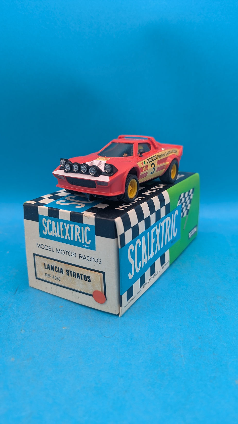 Sclextric 4055 Lancia Stratos in Red, New Old Spanish shop stock