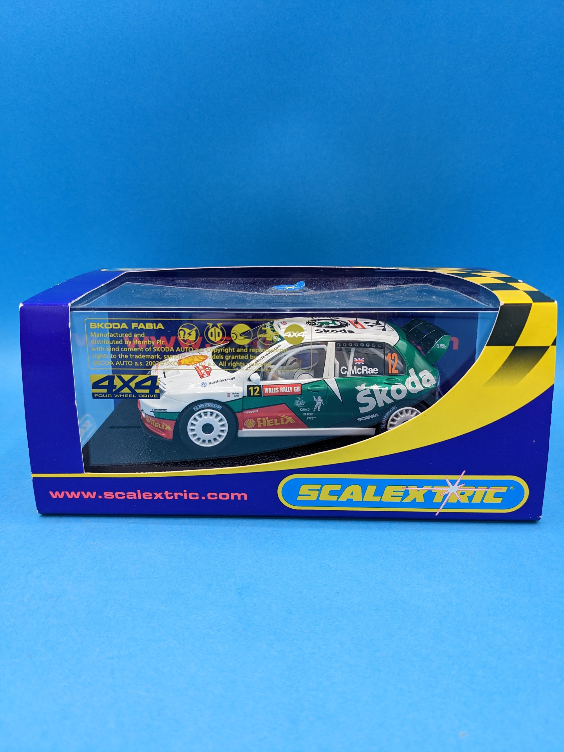 Scalextric C2645 Skoda Fabia WRC Colin McRae Club car 2006