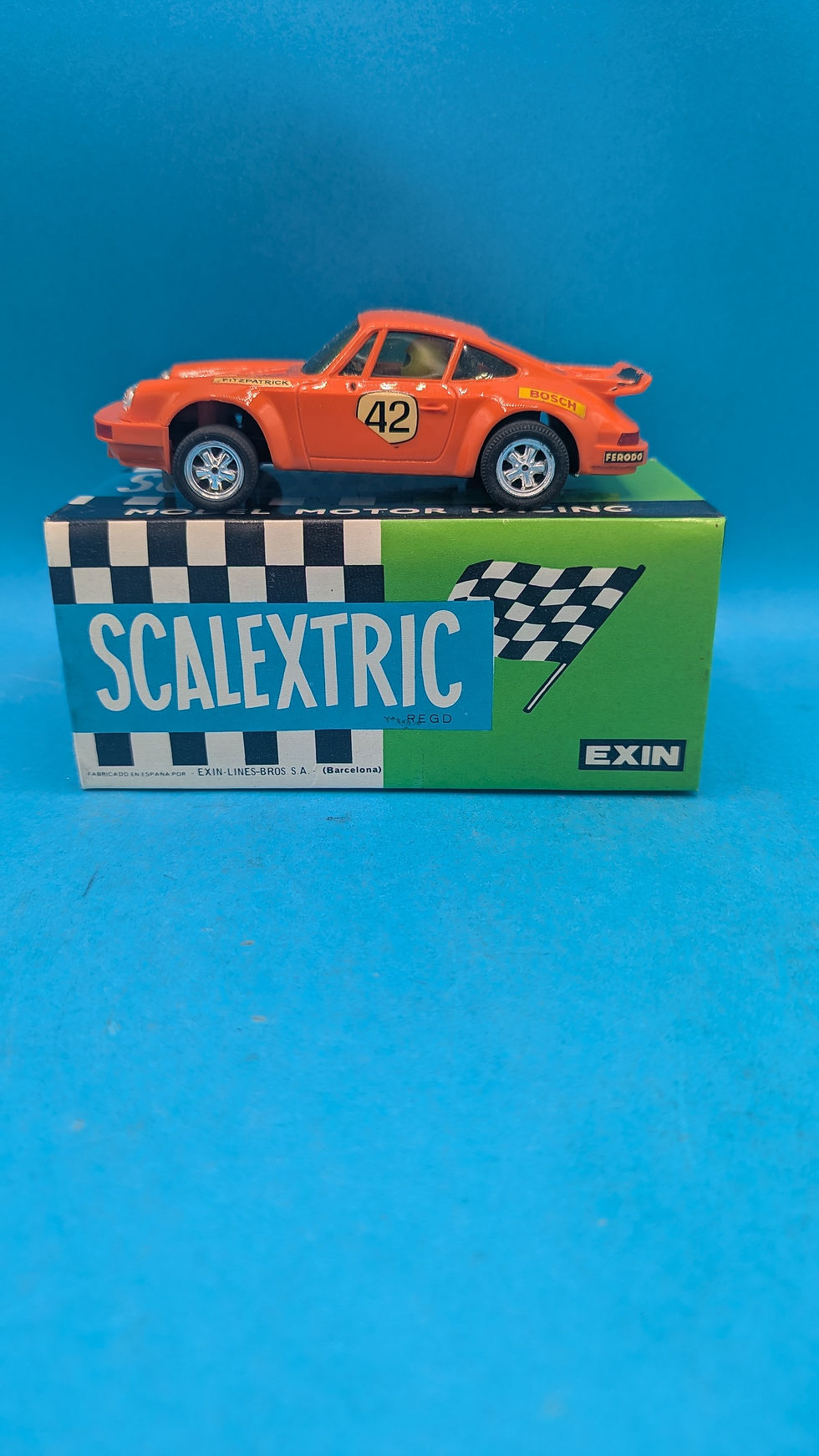 Thumbnail: Scalextric 4051 Porsche Carrera RS in Orange, New Old Spanish Shop stock