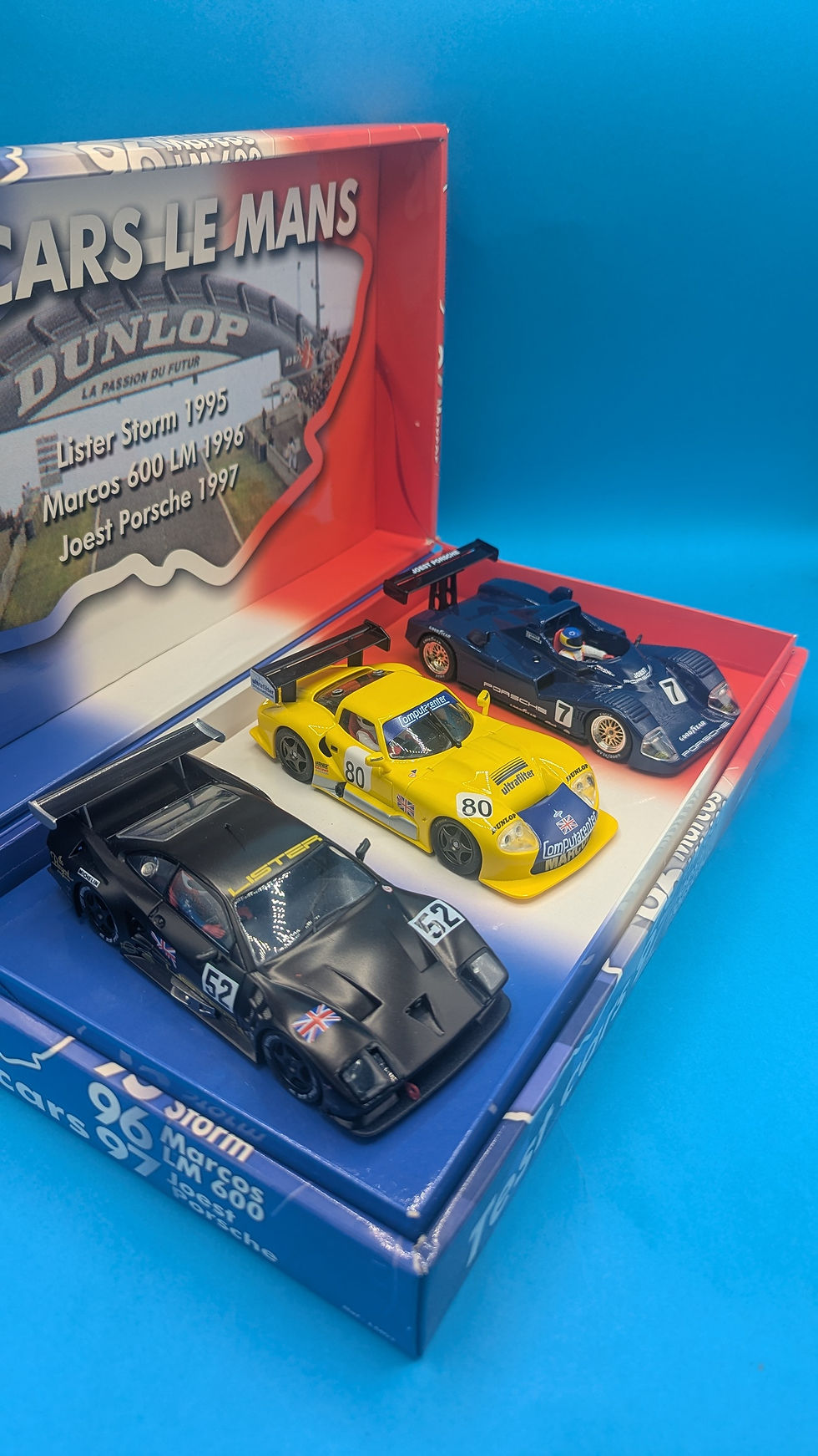 Thumbnail: Fly LM01 Le Mans Test Cars 95 Lister Storm 96 Marcos LM600 97 Joest Porsche