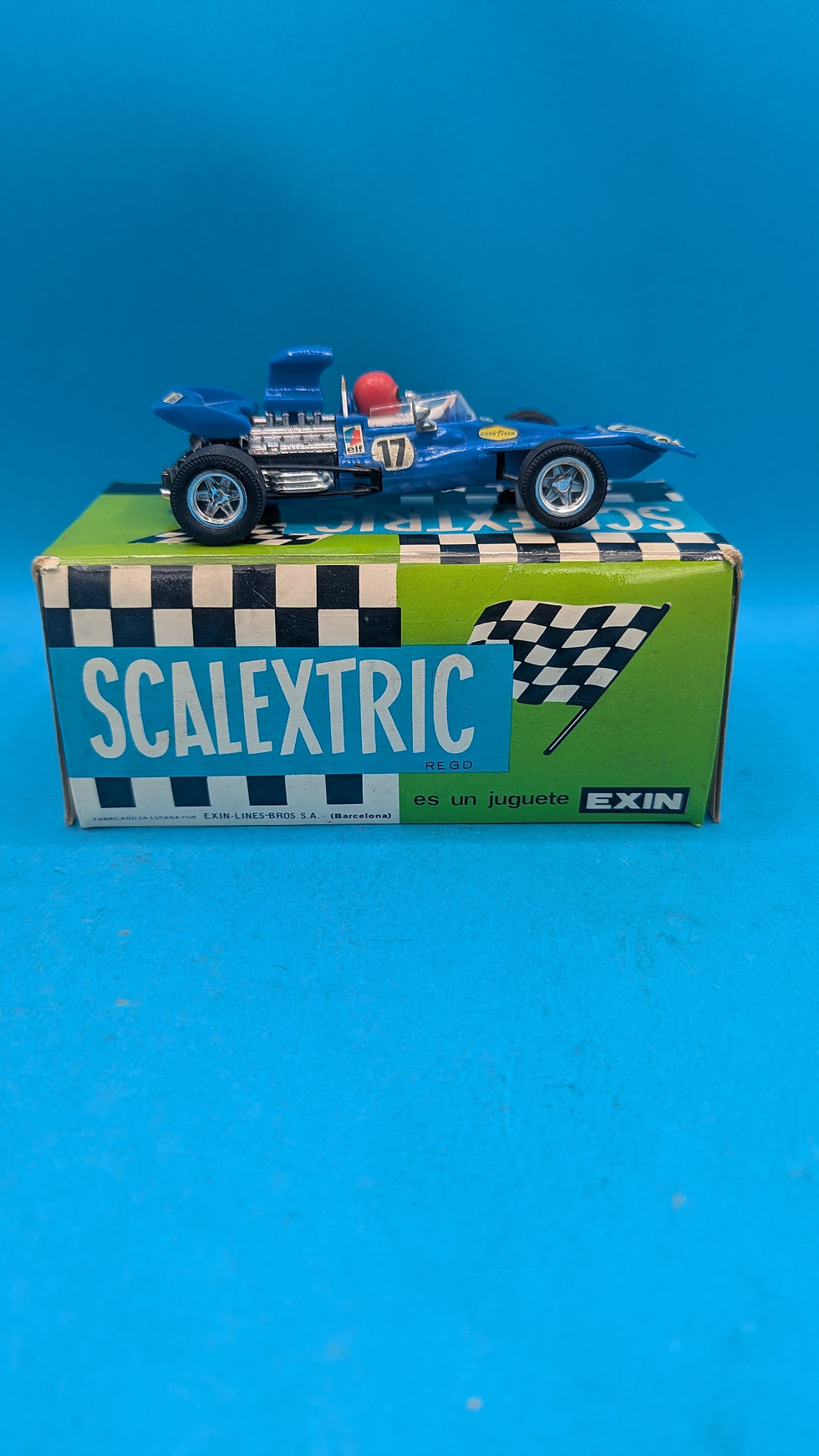Thumbnail: Scalextric 4048 Tyrrell-Ford Form 1 in Blue, New Old Spanish shop stock
