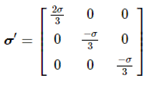 Tensile Test Deviatoric Matrix