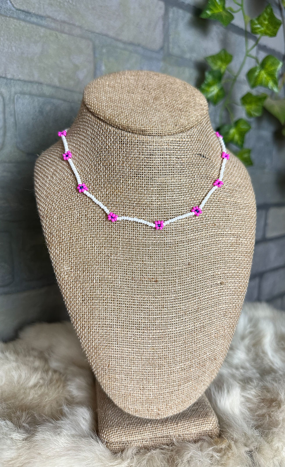 Thumbnail: Pink Flower Necklace