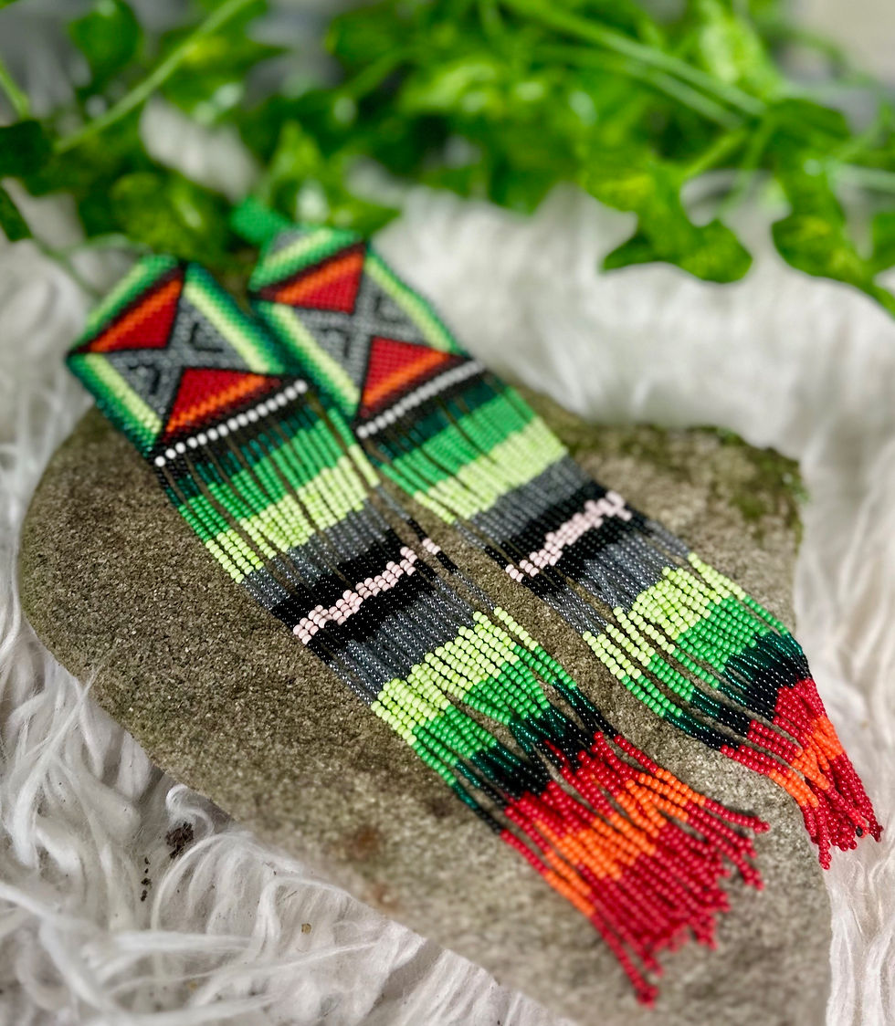 Thumbnail: Yawanawa Beaded Earrings