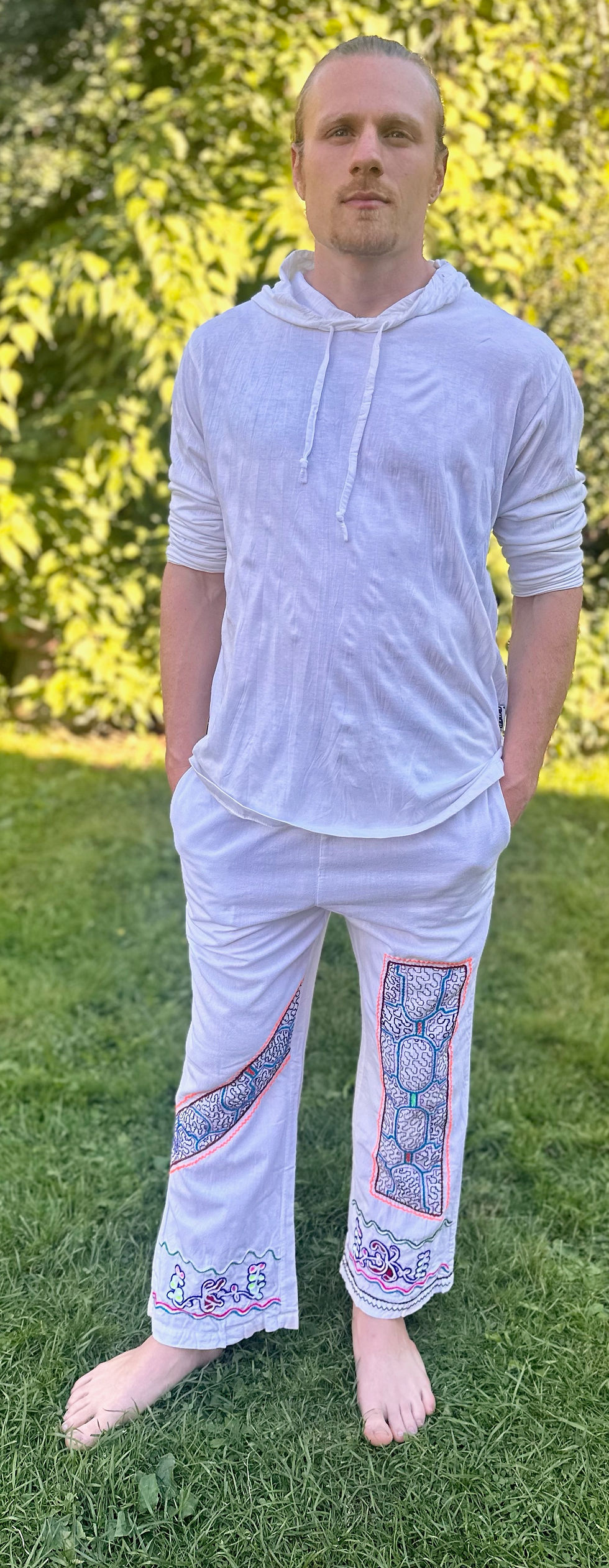 Thumbnail: Shipibo Hand-Embroidered Ceremonial Pants