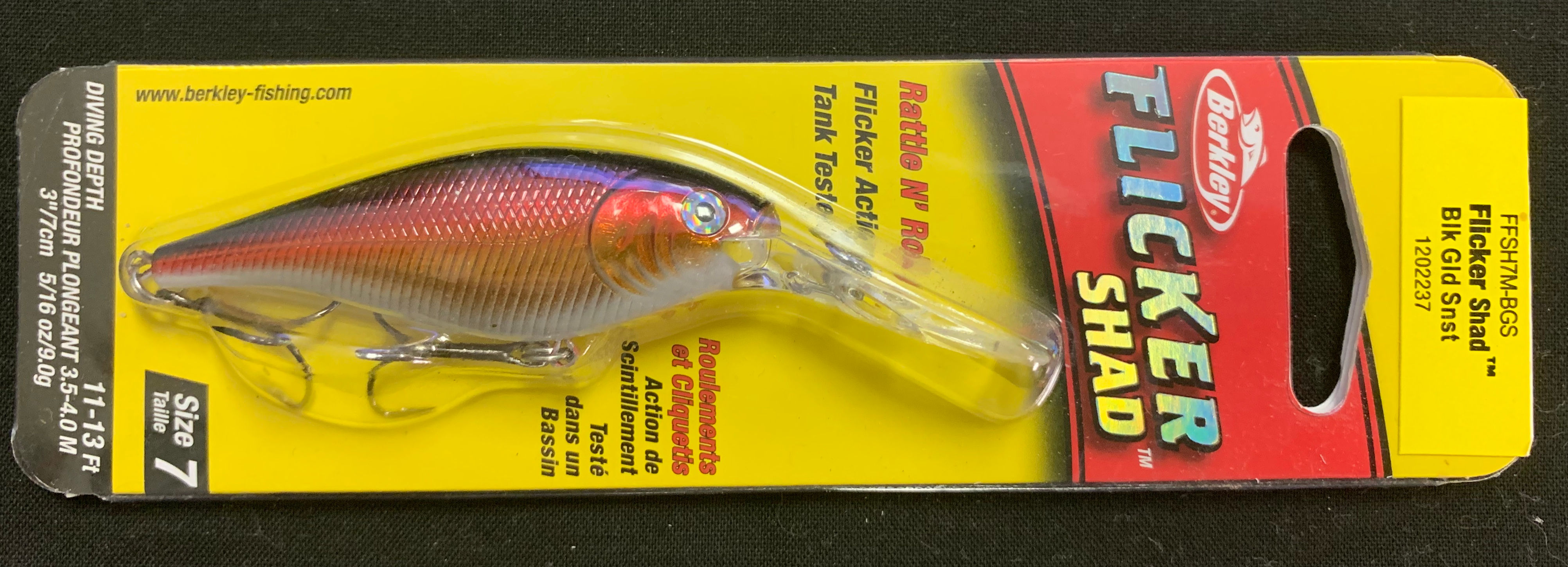 Flicker Shad 7 - Black Gold Sunset