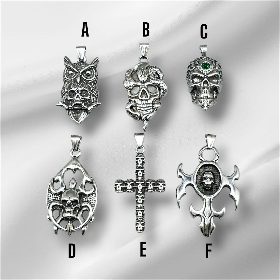 Set Totenkopf 2: 6 Anhänger zur Auswahl