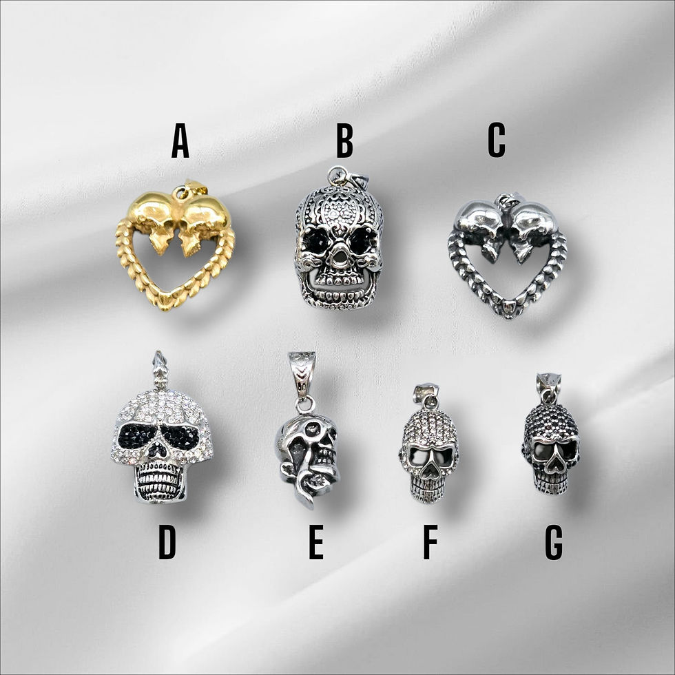 Set Totenkopf: 7 Anhänger zur Auswahl
