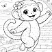 Meet Mila Monkey colouring page for kids
