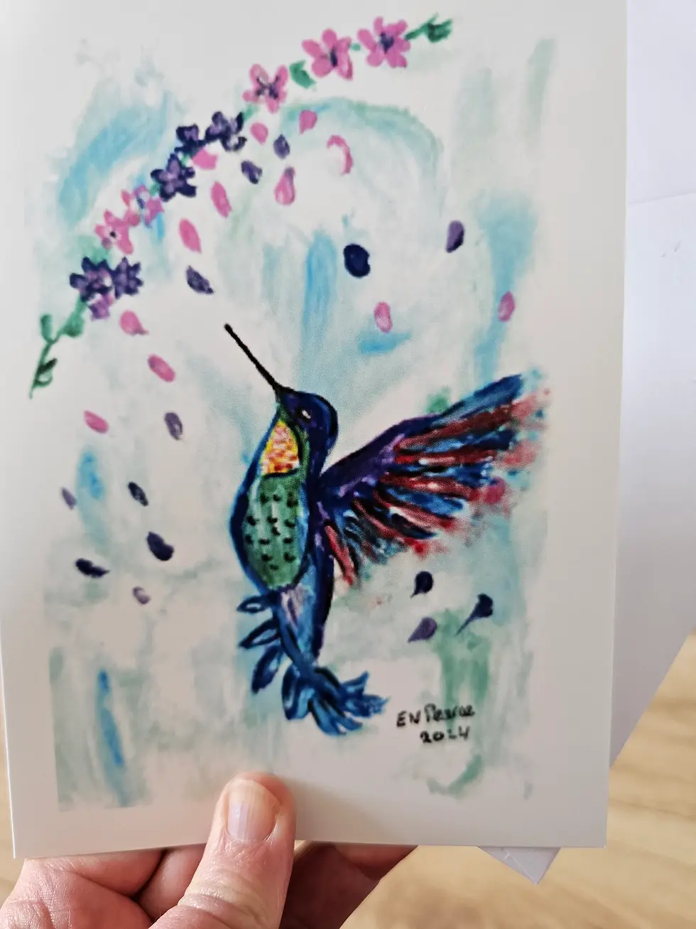 Thumbnail: Art card printed from an original acrylic painting.(127mm x 178mm) blank inside