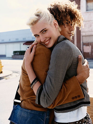 Happy Hugging Couple