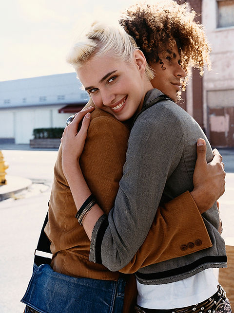 Happy Hugging Couple