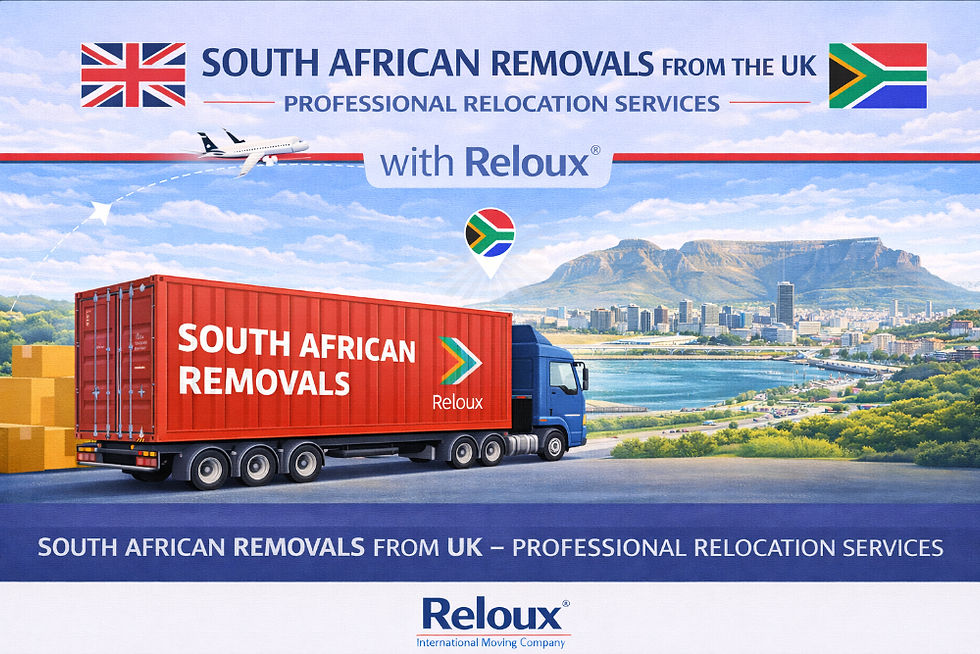 South African removals from the UK with Reloux