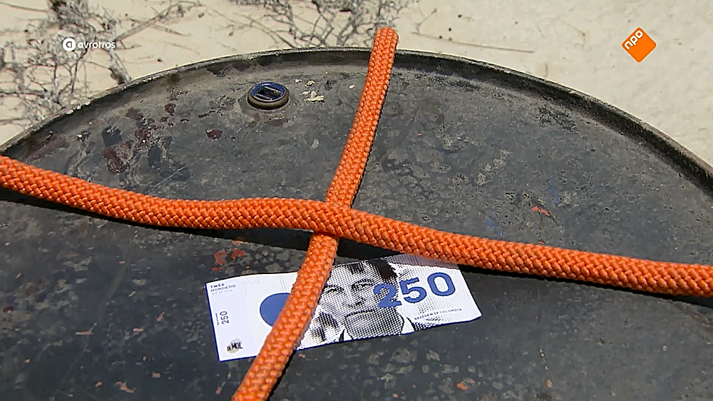 Geld op een ton