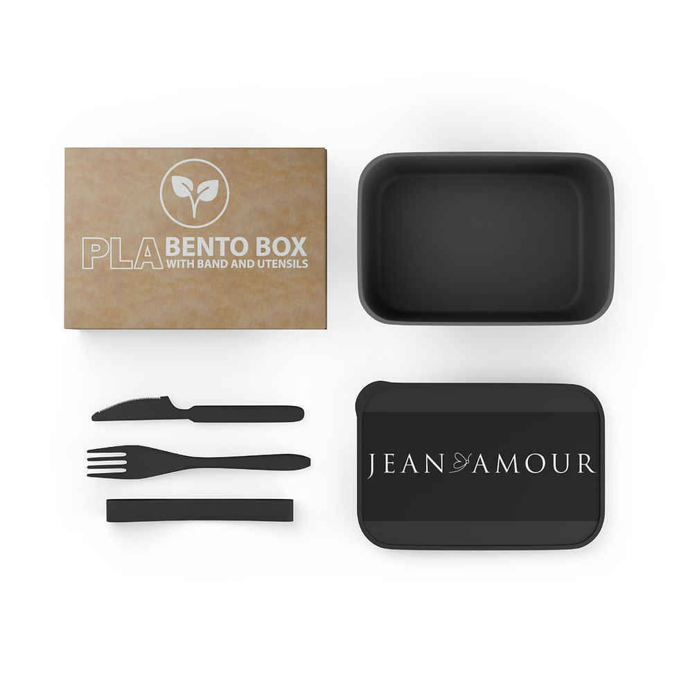 Thumbnail: On the GO! Jean Amour Bento Box with Band and Utensils