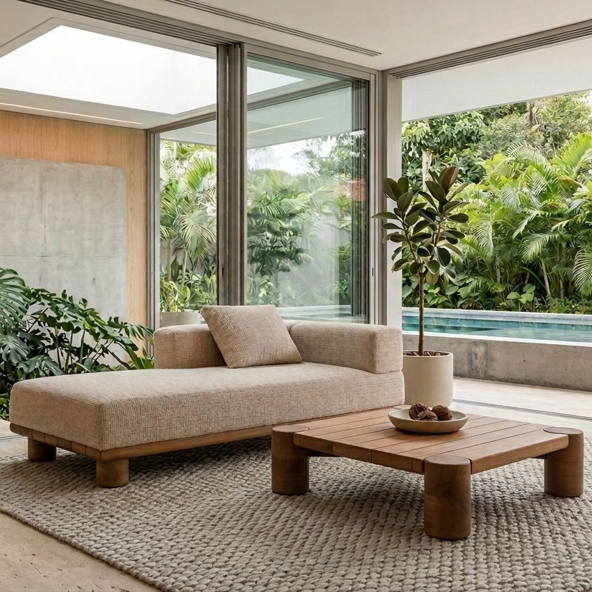 Miniatura: panna . mesa de centro quadrada
