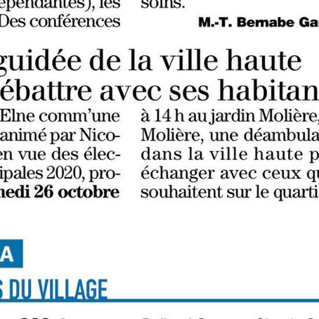Visite guidée 26/10 Ville Haute Elne - 14H - Rue Molière