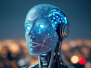 A robot that represents artificial intelligence.