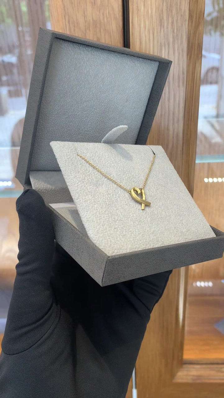 Thumbnail: Tiffany & Co. 18k Gold Loving Heart Pendant Necklace