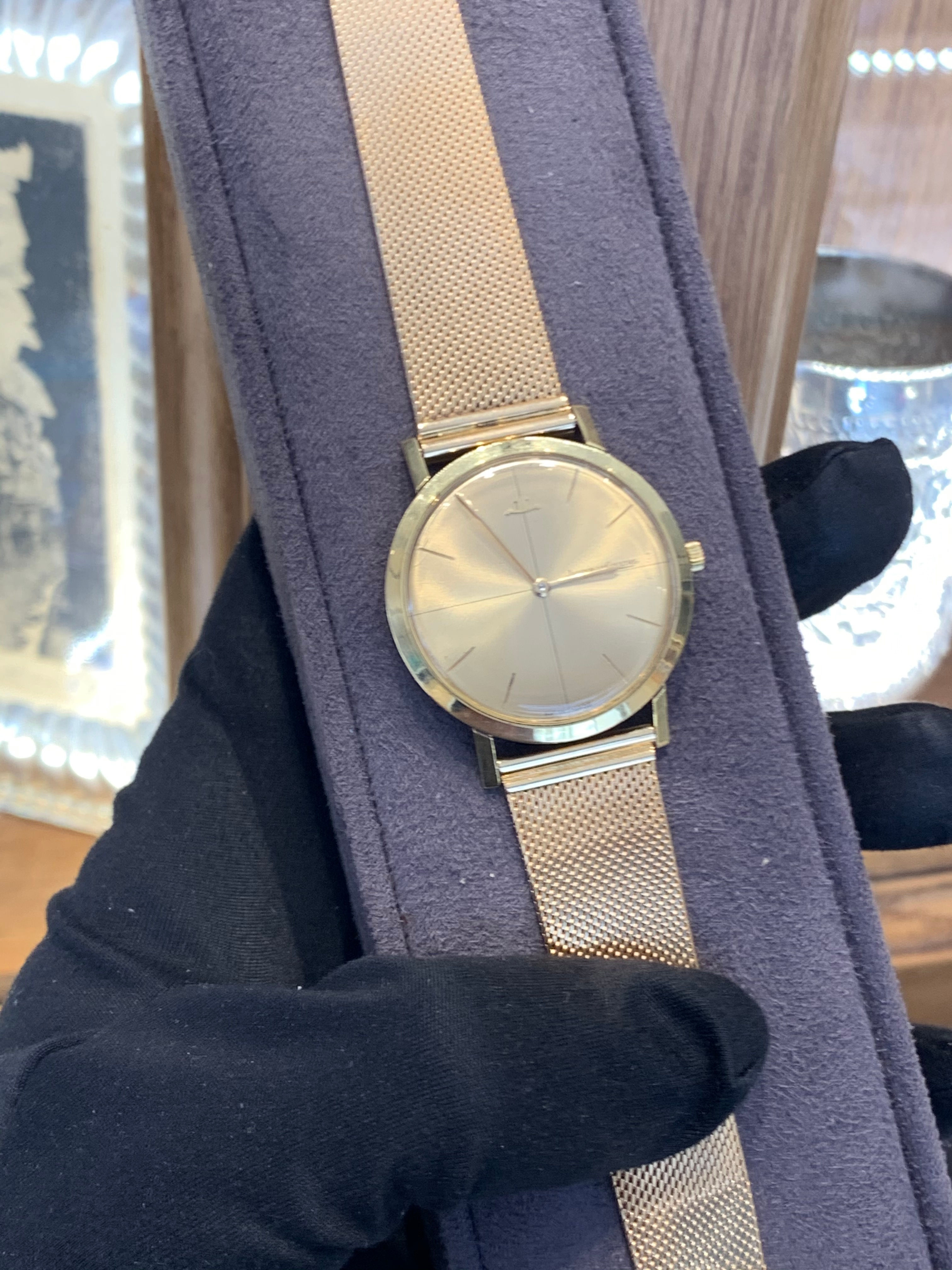 Rare "Jaeger Le-Coultre" Vintage Gold Watch