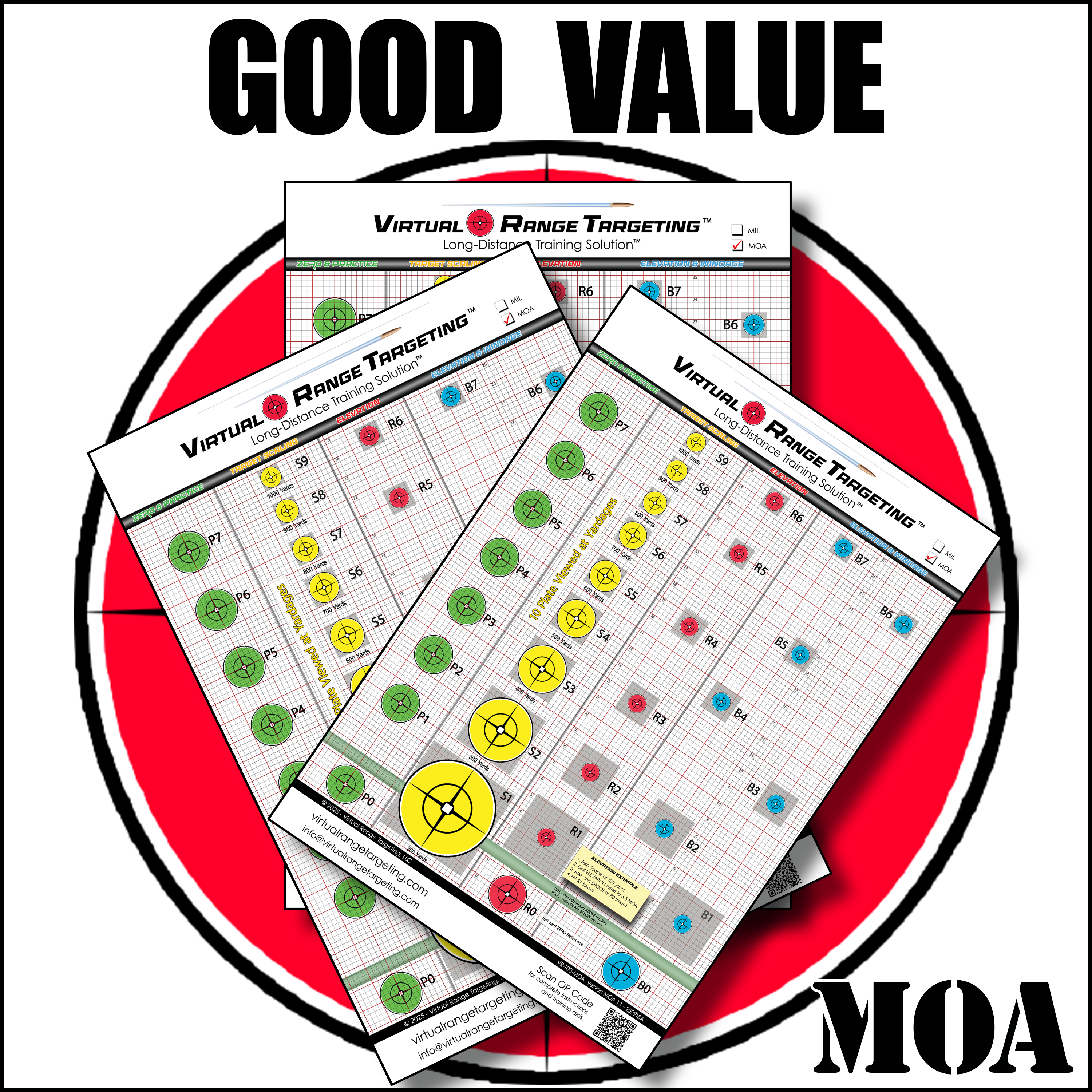 Virtual Range Target - MOA 3-pack
