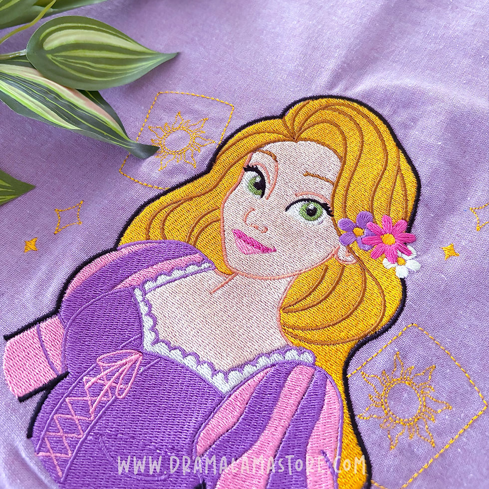 Thumbnail: Rapunzel Embroidered Tote Bag